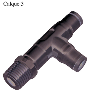 3903 - MALE STUD RUN TEE, BSP TAPER AND NPT