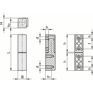 428751 - CERNIERA PER PORTELLI RIMOVIBILI LEGA DI ZINCO PRESSOFUSA CMN-15-63-SR