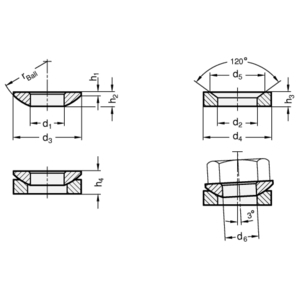 DIN6319-35-D-NI Kegelpfanne 1.4305