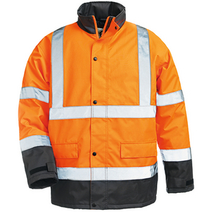 PARKA ROAD-WAY ORANGE/MARINE TL HV POLYSTER
