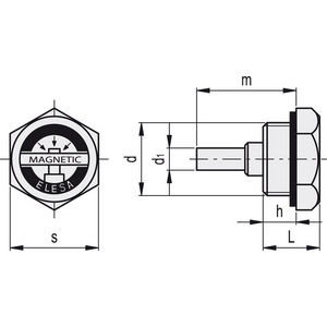 59811 - TAPPO MAGNETICO ALLUMINIO TMA.1/2
