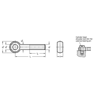 GN.12513-VITE A OCCHIELLO ACCIAIO INOX DIN 444-M8-50-NI