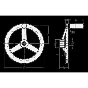 GN949-140-B16-A Handrad Edelstahl