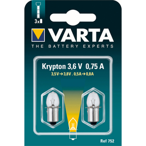 AMPOULE KRYPTON 3,6 V 0,75 A BLISTER DE 2