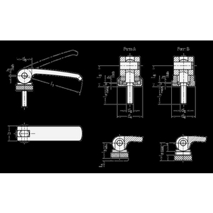 GN927.5-63-M6-16-B Edelstahl-Exzenterspanner, Auflagescheibe strarr