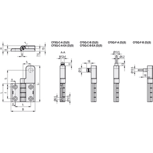 427013-CERNIERA INT. SICUREZZA SUPER-TECNOP. CONN. ASSIALE MICROSWITCH A SINISTRA ANGOLO INIZIALE CFSQ.60-SH-6-C-A-S