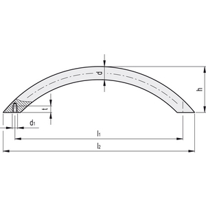 GN.26302-MANIGLIA AD ARCO ACCIAIO GN 424.1-10-64-SR