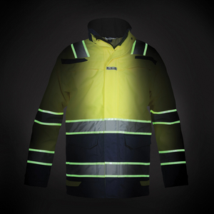 PARKA ITALIE GLOW IN DARK TS EN 20471 JAUNE / MARINE