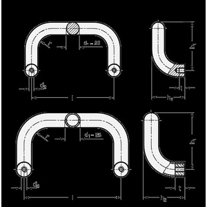 GN426.1-AL-28-250-SR Bügelgriff, silber-struktur beschichtet