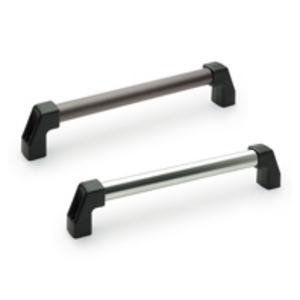 37631-R-MANIGLIA TUBOLARE TECNOP. ALLUMINIO ACCIAIO INOX TUBO ALL. RIV RESINA EPOS.MONT.FRONTALE M.1043/20-300-EP