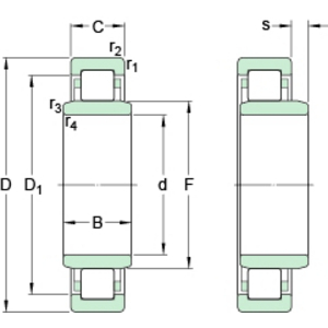 SKF NUB 215 ECJ CILINDERLAGER EENRIJIG