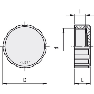 58281 - TAPPO FILETTATO TECNOPOLIMERO T.470-2