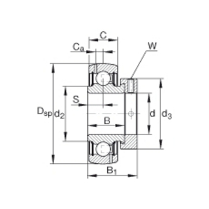 INA GRA 104 NPP/B/AS2/V INSERT KOGELLAGER