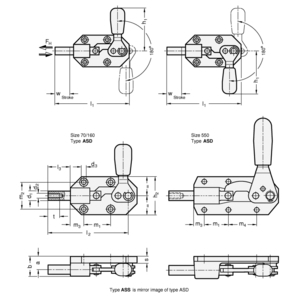 GN844-550-ASD Schubstangenspanner für Druck- und Zugspannung
