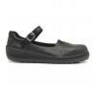 CHAUSSURE FEMME BIANCA BAS P42 NOIR CUIR PLEINE FLEUR S1P SRC