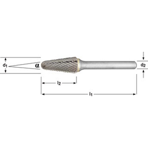 DORMER HM STIFTFREES VORM-L RONDE KEGEL P821 - 8.0 X 6.0