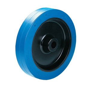 ROUE BLEU 350KG D.160 48MM CAOUT MOYEU LISSE
