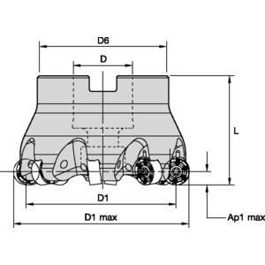 5210216-METRIC M200 IC16 D100 Z06 SHELL MILL M200D100Z06RN16