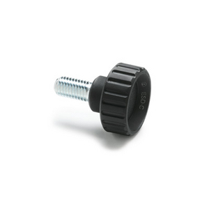 154351 - MANOPOLA SCANALATA TECNOPOLIMERO CONDUTTIVO ESD PRIGIONIERO FILETTATO IN ACCIAIO ZINCATO BT.25 P-M8X16-ESD-C