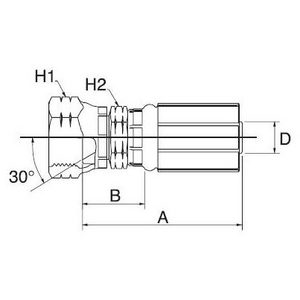 20G20FKX G Armatur GATES, B-Maß 46,0 mm