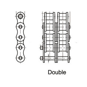CHAINE PAS 38,1 DOUBLE 218T 24B-2 A ROULEAUX