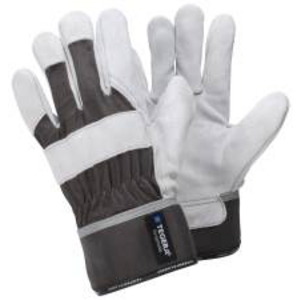 51-11 GRAU-WEISS Lederhandschuh TEGERA