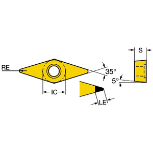COROMANT COROTURN 107 WISSELPLAAT VBMW160408S01020E CB20