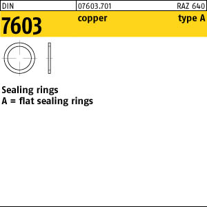 DIN7603 A 10X14X1 CU Dichtring/Kupferring Form A