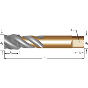 Machine tap 1/8 inchx28 DIN 2184-1