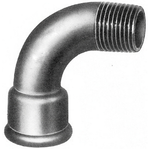 RACCORD BP25 FONTE GALVA COUDE GRAND RAYON M3/4 CO F3/4 UE10