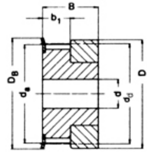 ZRS 12-3M-15 Zahnriemenscheibe Alu