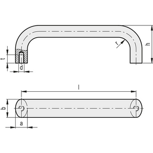 GN.27132-MANIGLIA A PONTE ALLUMINIO GN 565-20-112-EL