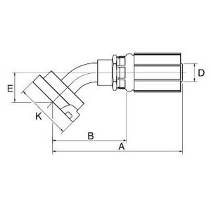 8GS12FL45M GS Armatur GATES, B-Maß 63,5 mm