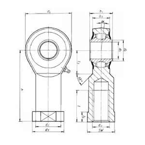 ROTULE DE COMMANDE TYPE BRTF12G FEMELLE FIL.A GAUCHE SUR RLX