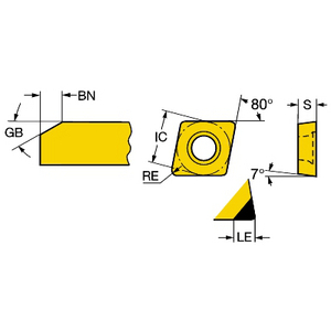 COROMANT COROTURN ISO WISSELPLAAT CCGW09T308S01530F 7525