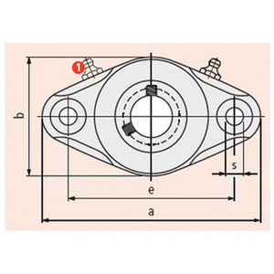 PALIER POLYAMIDE UCFL 206 CAPOT FERME - FIXAGE A GRAINS