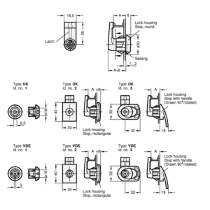 GN115.5-DK-22-SW-1 Verriegelung Kunstoff, für Snap-In Montage