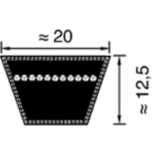 20X1500 Klassischer Keilriemen Optibelt
