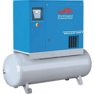 COMPRESSEUR VIS ROLLAIR 15KW 121,5M3/H 8BARS TRI 500L