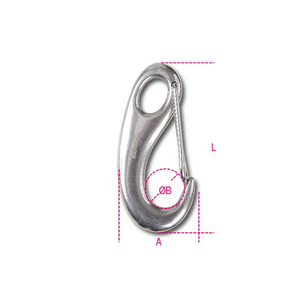 082500205-MOSCHETTONE A GANCIO CON SICURA INOX 50 8250 50