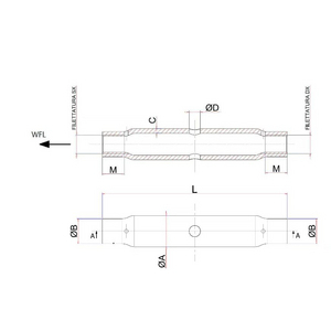 080010530-CANAULE TUBO ZINC DIN1478 (1.3/16)TZ M30 8001TZ M30