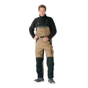 2524060 Plaline Latzhose sand/schwarz Gr. 60
