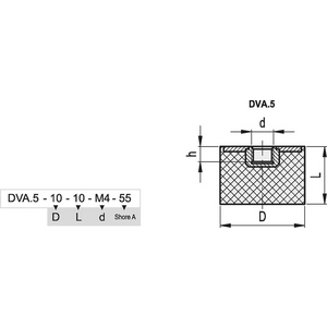 415811 - ANTIVIBRANTE IN GOMMA GOMMA E ACCIAIO O ACCIAIO INOX PIASTRA BASE IN ACCIAIO DVA.5-30-20-M8-40