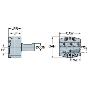 ADAPTATEUR VDI VERS LAME APBA-L-VDI40-25-HP