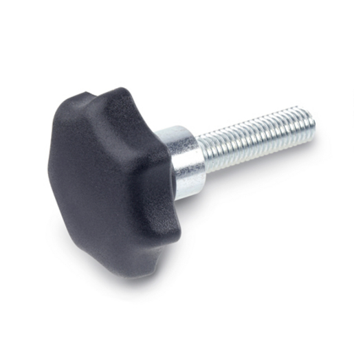 Knurled screws, Plastic Elesa+Ganter - ref. GN 7336-42-M8-25-NI