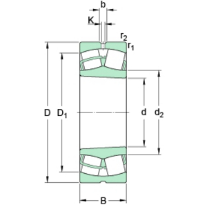 23156 CCK/W33 (SKF) Pendelrollenlager, Stahlblechfensterkäfig mit Schmiernut SKF
