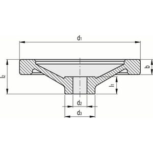 GN.25591-VOLANTINO A DISCO ALLUMINIO SENZA IMPUGNATURA GN 321-160-B16-A
