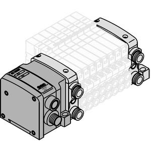 VV5QC21-S, 2000 Series, Base Mounted Manifold, Plug-in, Decentralized Wiring SI Unit