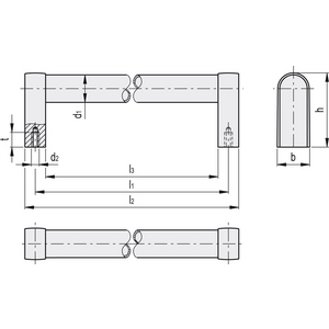 GN.27611-MANIGLIA TUBOLARE ALLUMINIO GN 669-28-200-A-EL