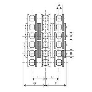 Sourcing Map Rollenkette 12B – 5 Fuß, 80 Glieder, 3/4" Teilung, Kohlenstoffstahl, Für Motorräder, Garagentore, Maschinen